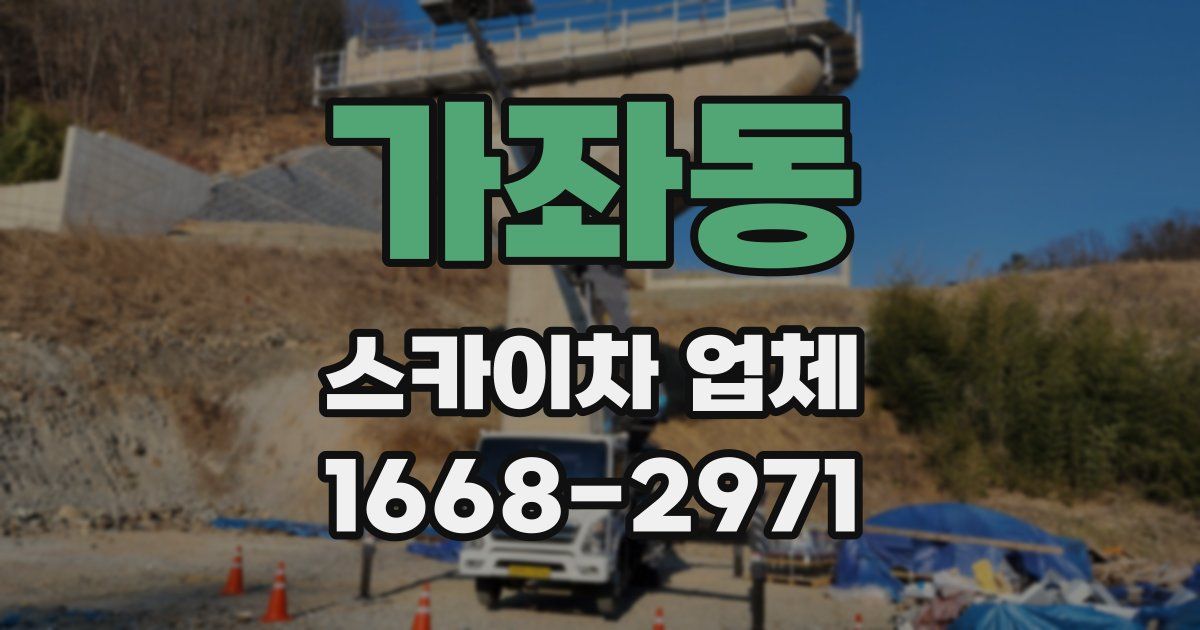 가좌동 스카이차 업체