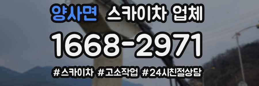 양사면 스카이차 업체