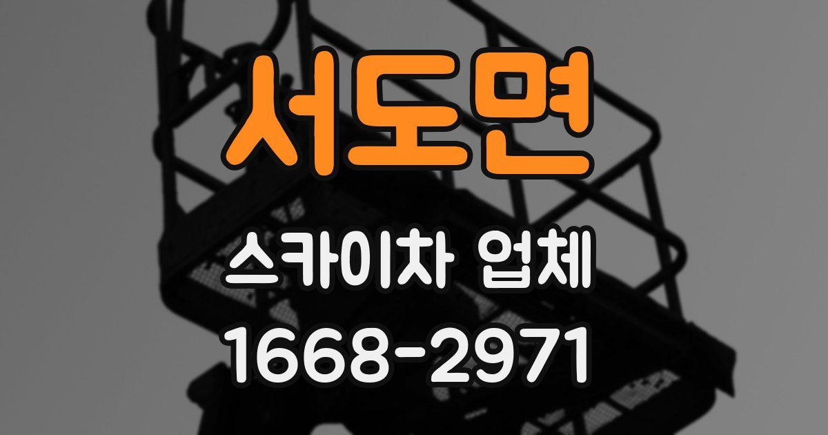 서도면 스카이차 업체
