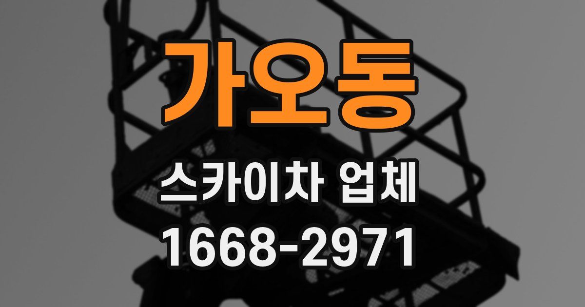 가오동 스카이차 업체