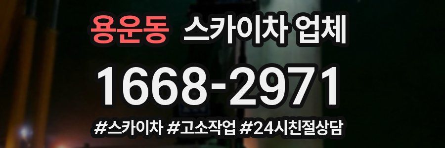 용운동 스카이차 업체
