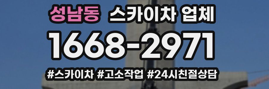 성남동 스카이차 업체