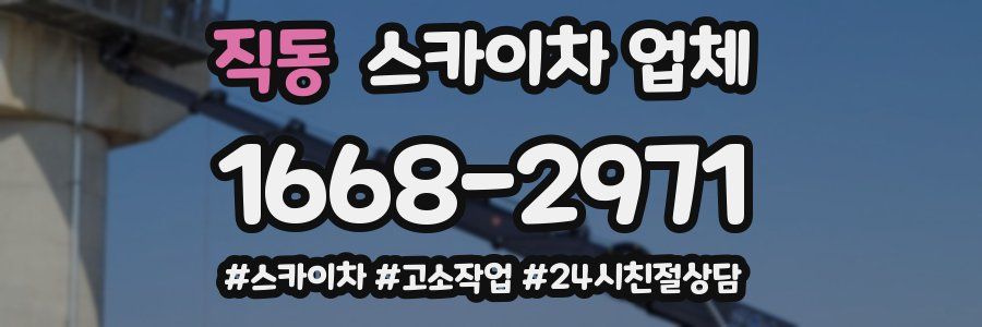 직동 스카이차 업체