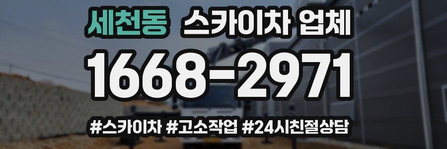 세천동 스카이차 업체