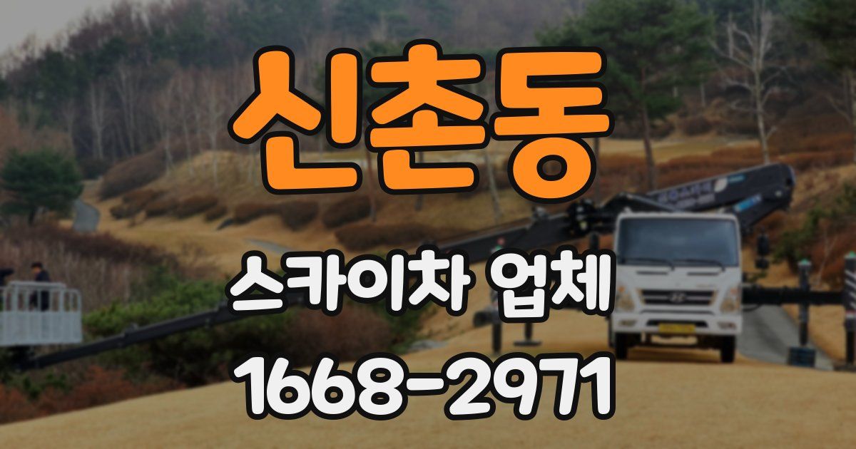신촌동 스카이차 업체