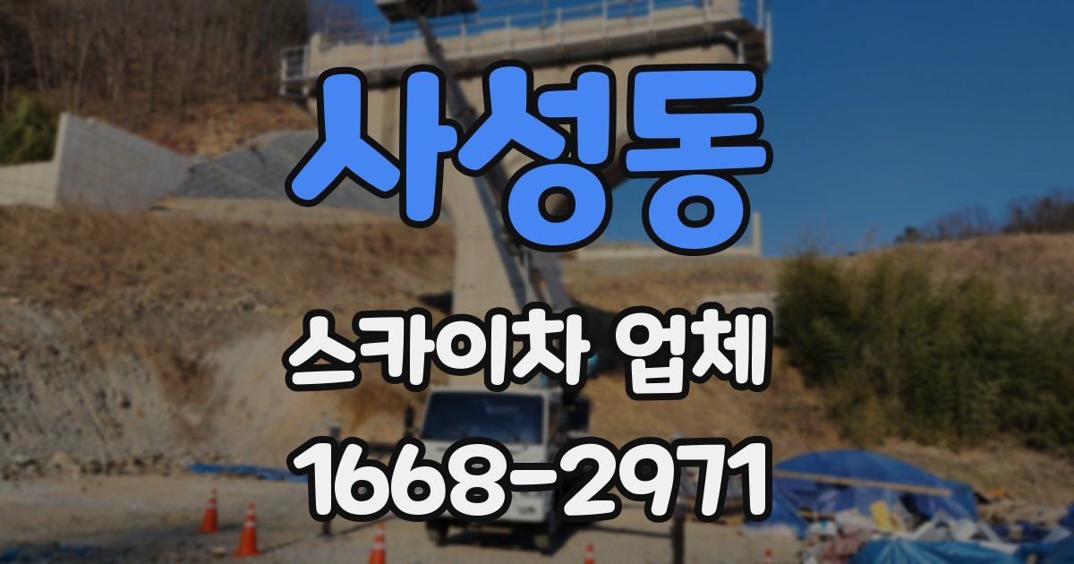 사성동 스카이차 업체