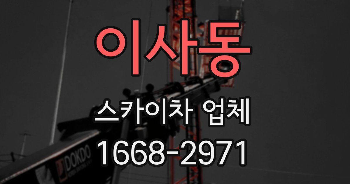 이사동 스카이차 업체