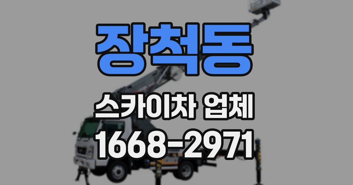 장척동 스카이차 업체