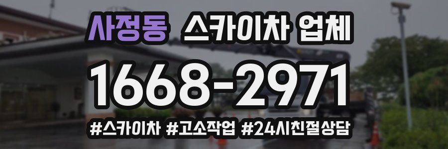 사정동 스카이차 업체