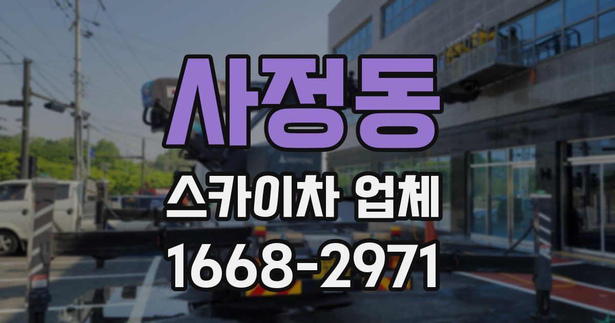 사정동 스카이차 업체