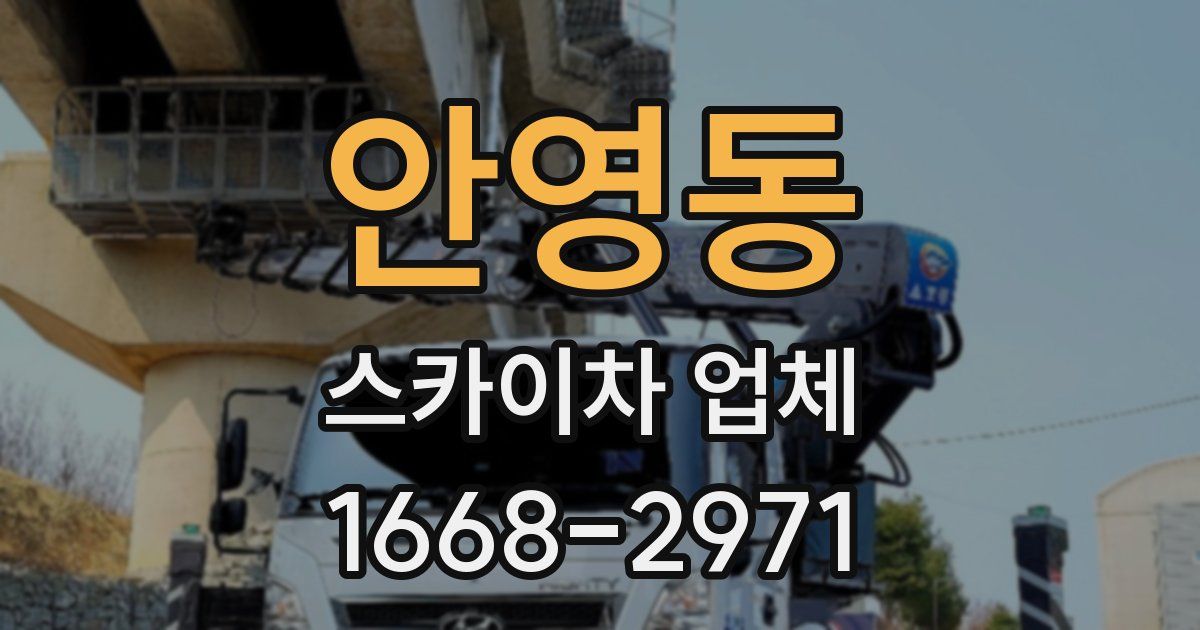 안영동 스카이차 업체