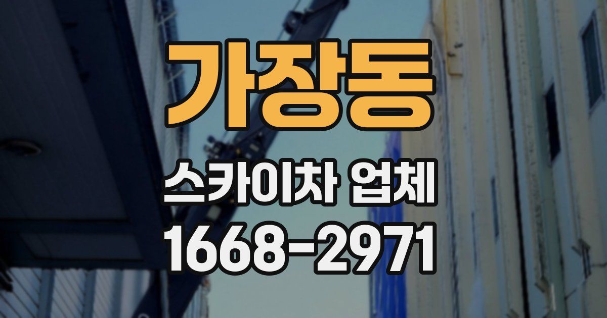 가장동 스카이차 업체