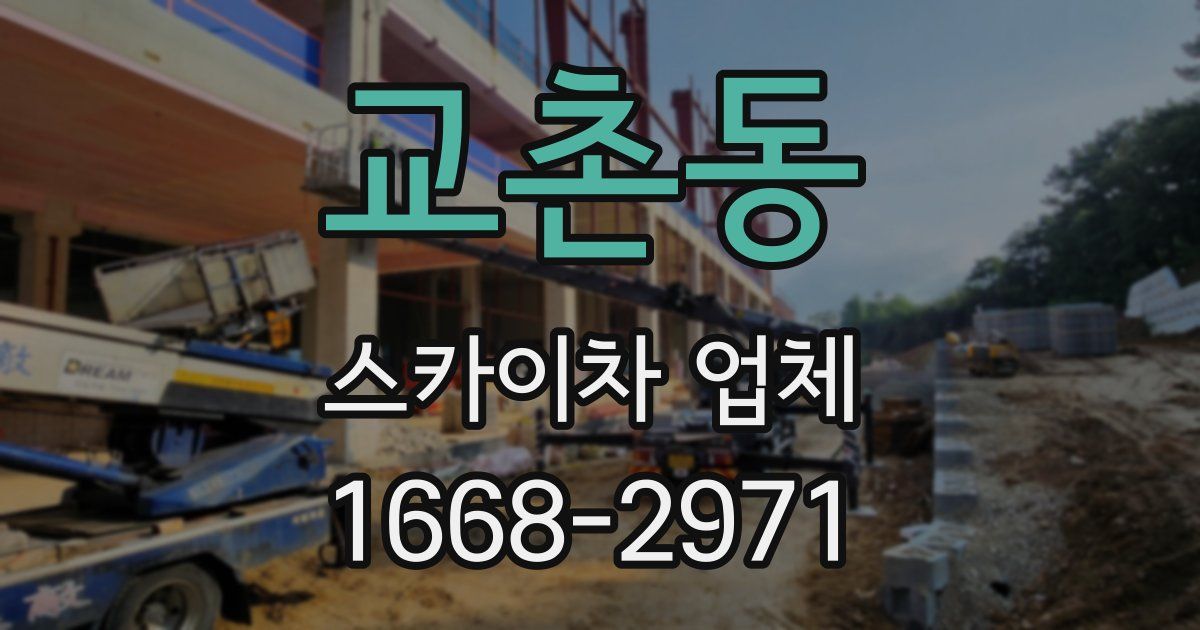 교촌동 스카이차 업체