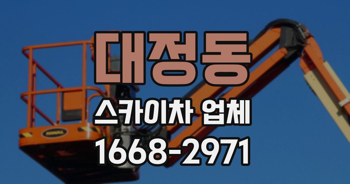 대정동 스카이차 업체