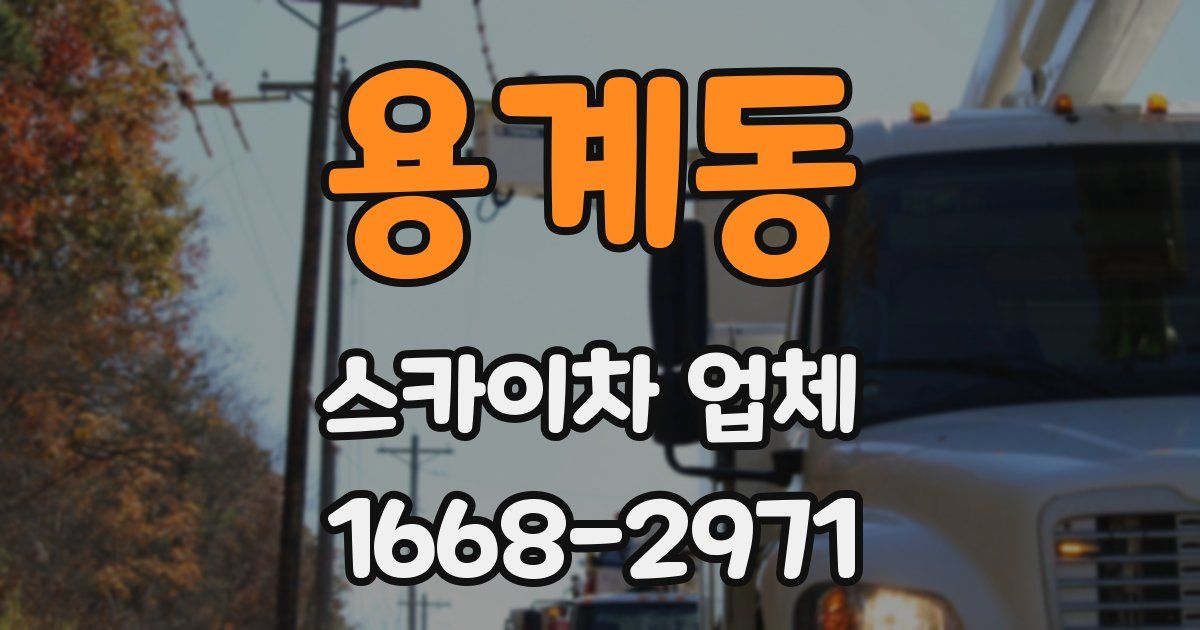 용계동 스카이차 업체