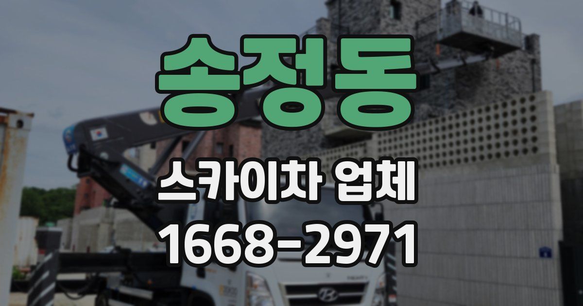송정동 스카이차 업체