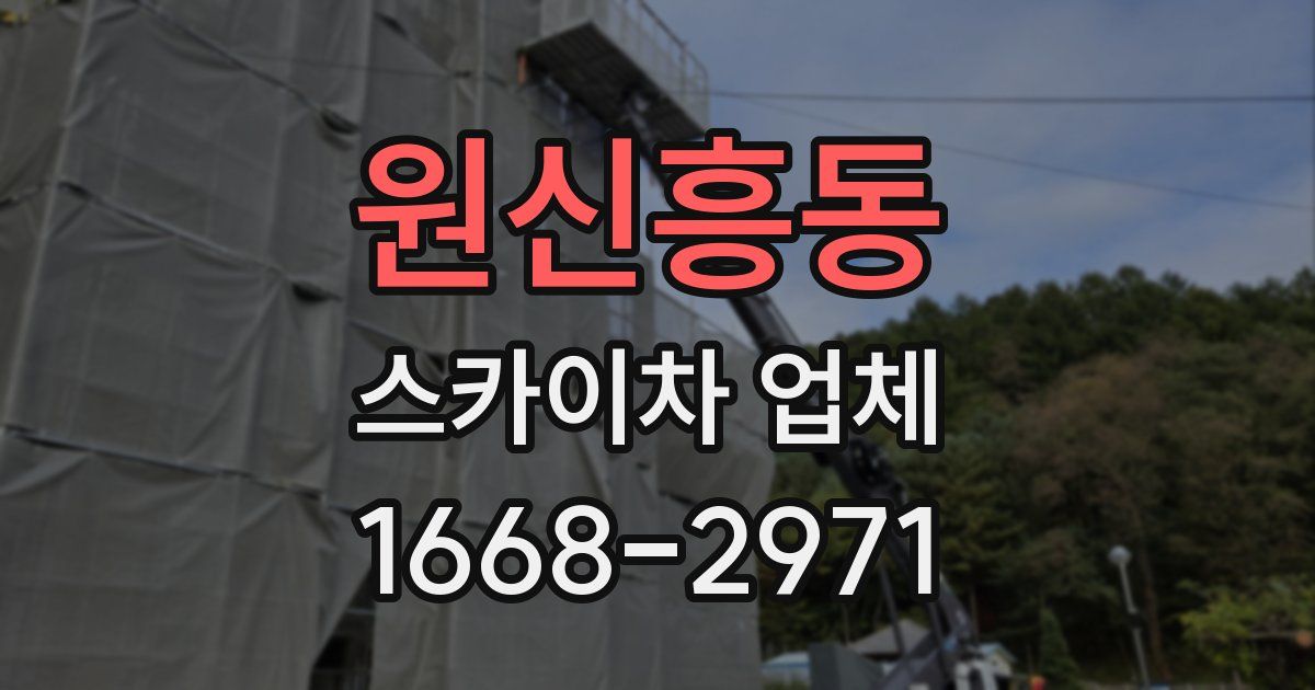원신흥동 스카이차 업체