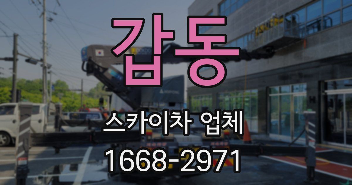 갑동 스카이차 업체