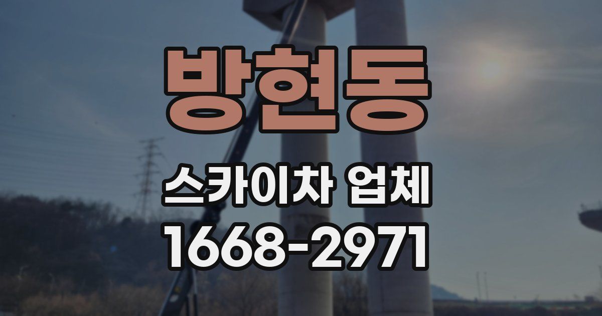 방현동 스카이차 업체