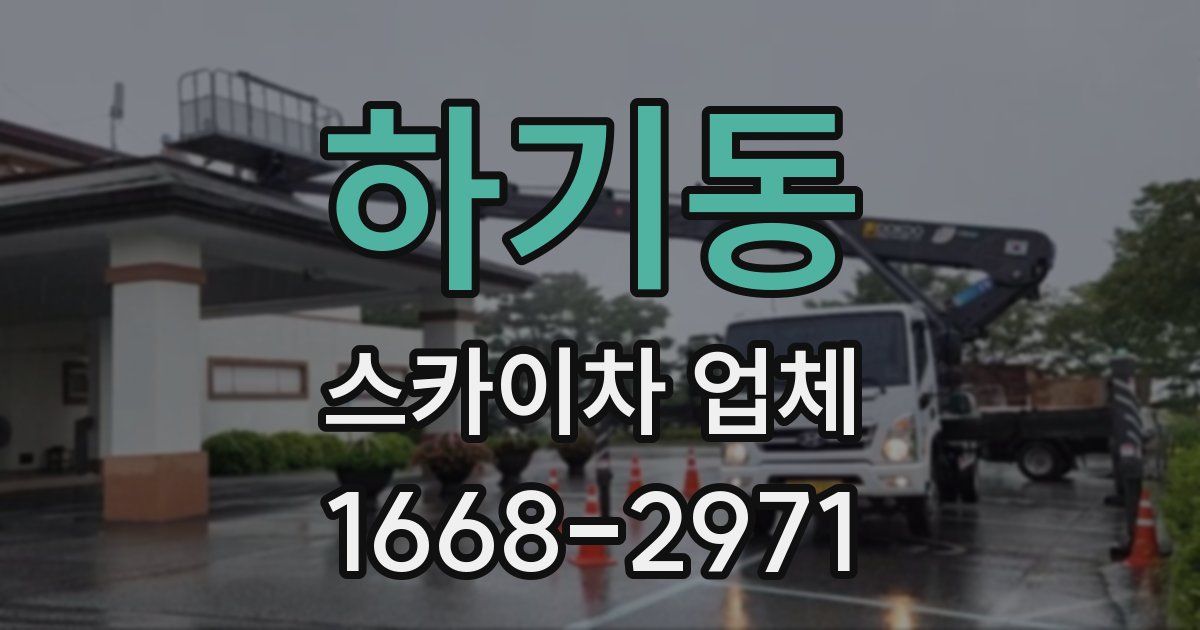 하기동 스카이차 업체