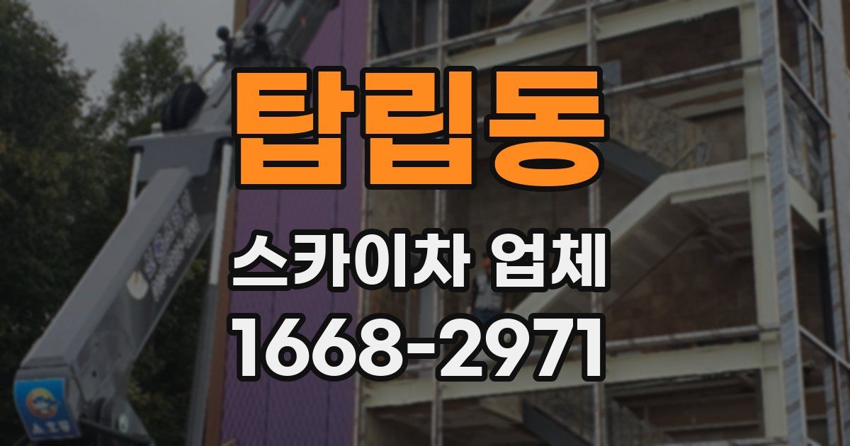탑립동 스카이차 업체