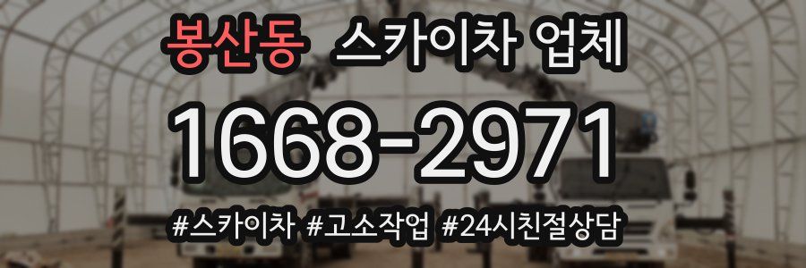 봉산동 스카이차 업체