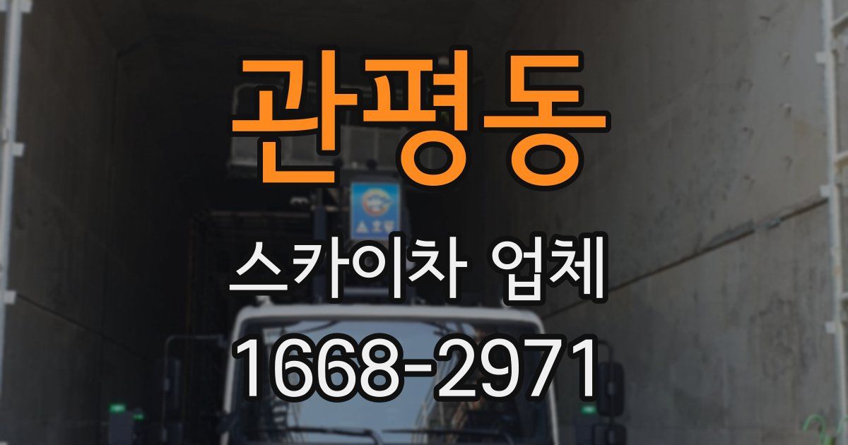 관평동 스카이차 업체
