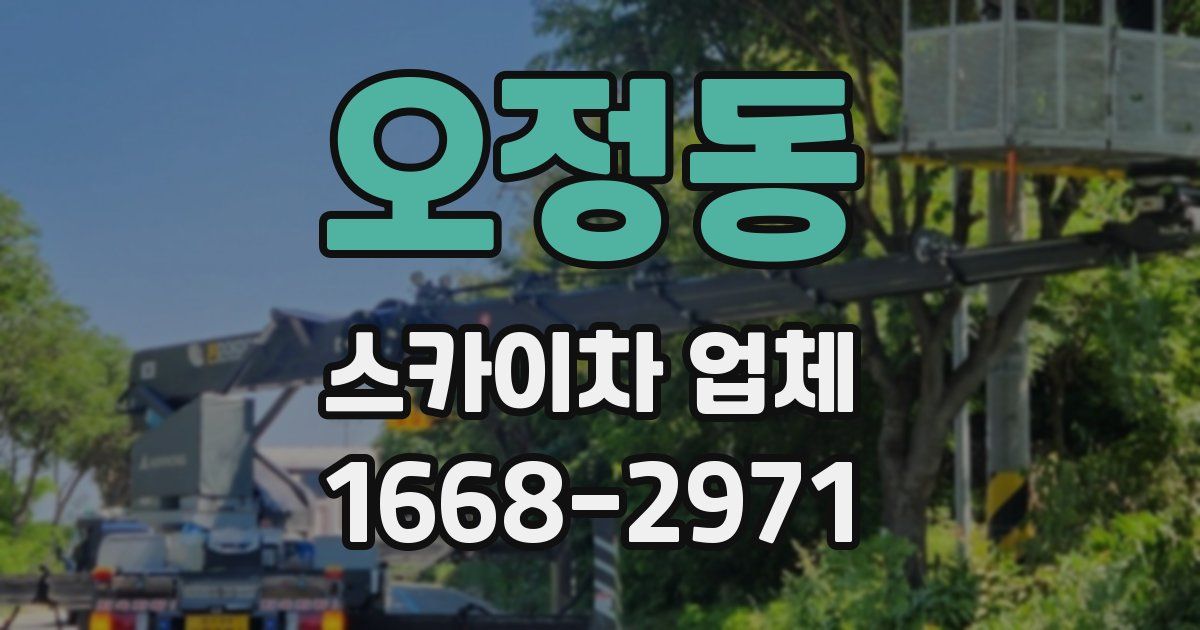 오정동 스카이차 업체