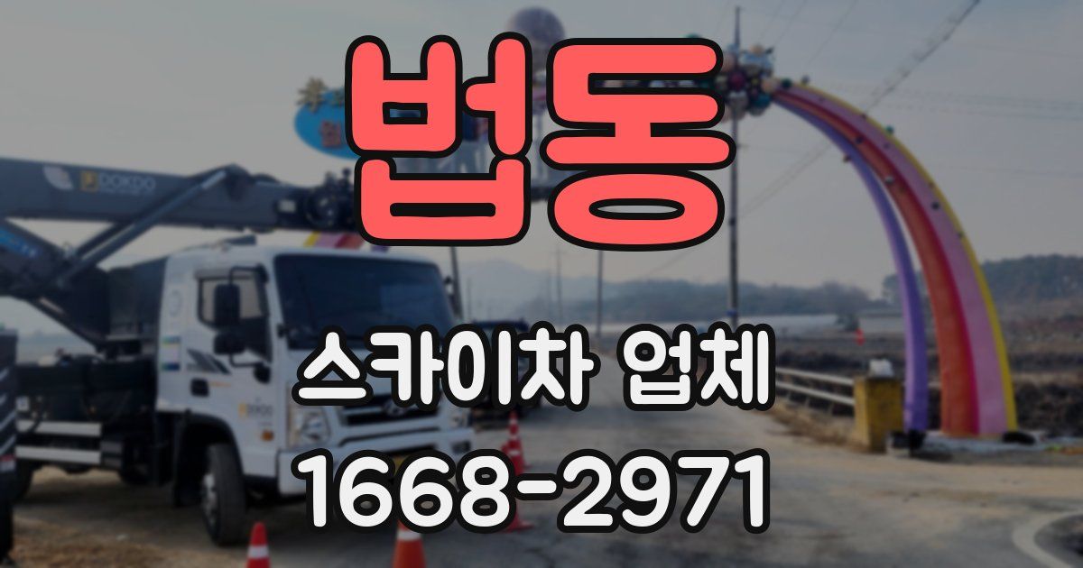 법동 스카이차 업체