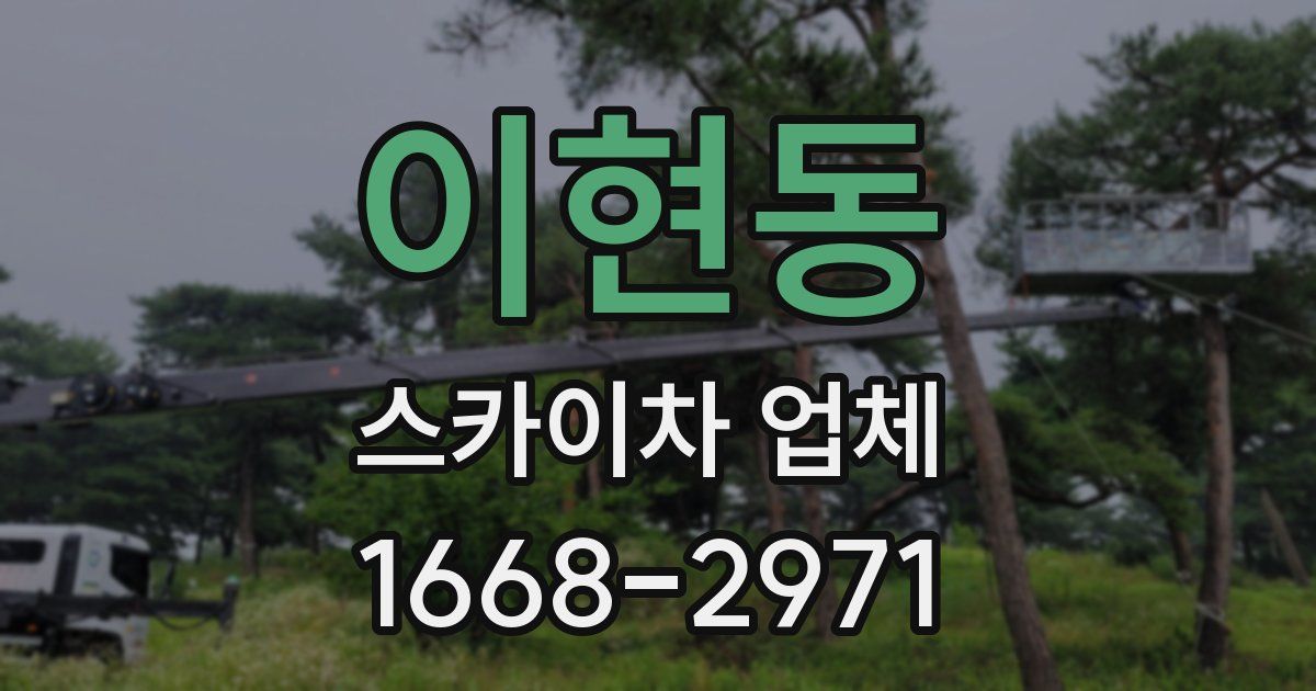 이현동 스카이차 업체