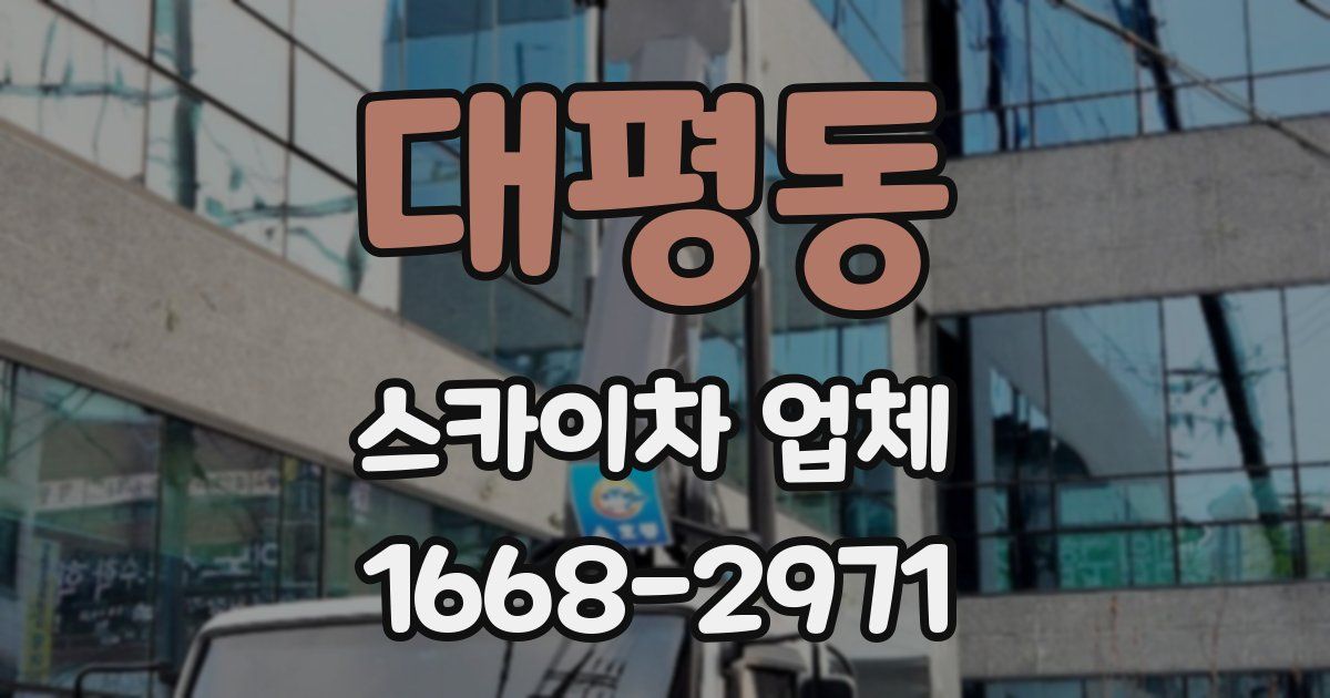 대평동 스카이차 업체