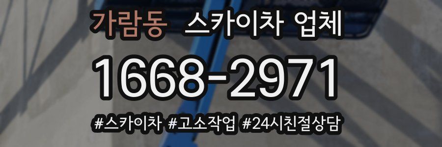 가람동 스카이차 업체