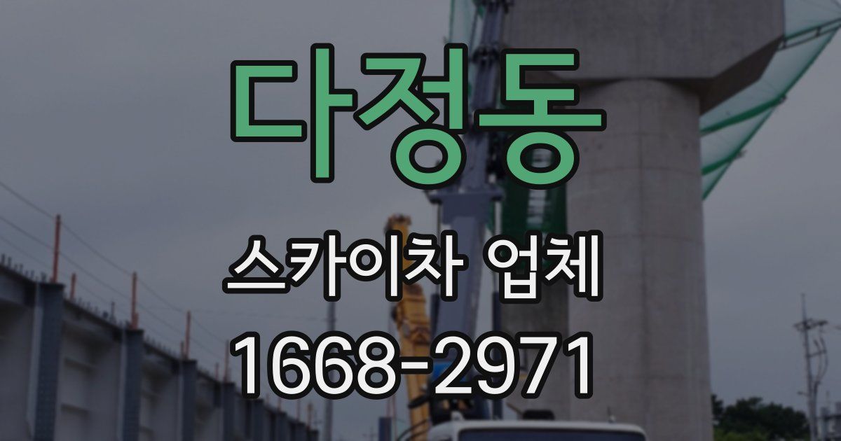 다정동 스카이차 업체