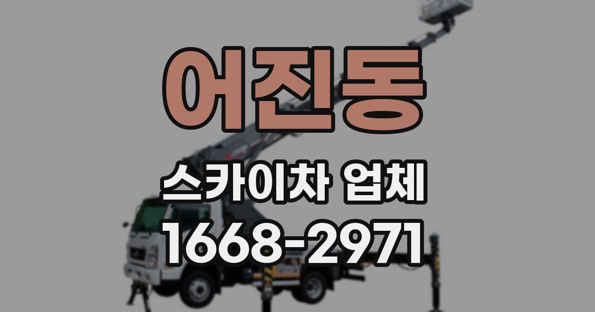 어진동 스카이차 업체