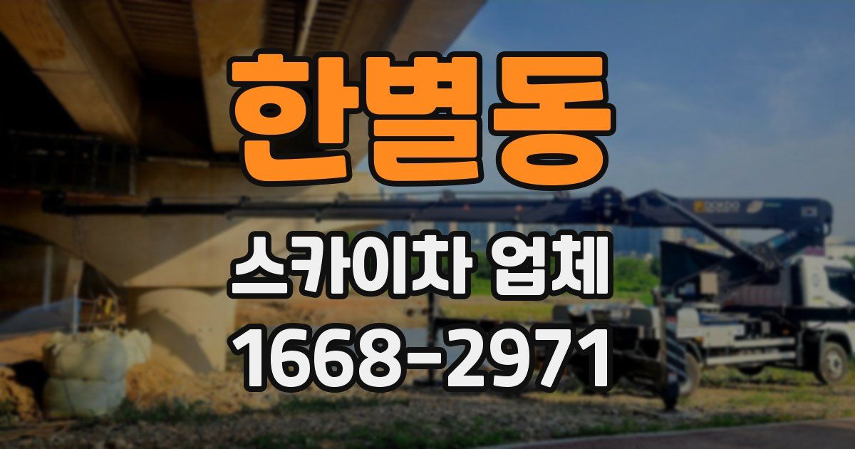 한별동 스카이차 업체