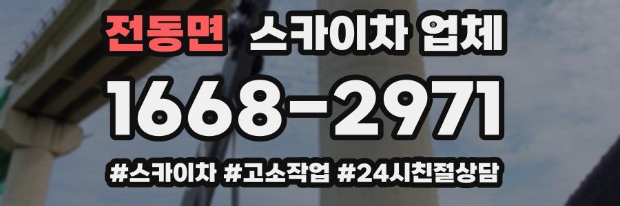 전동면 스카이차 업체