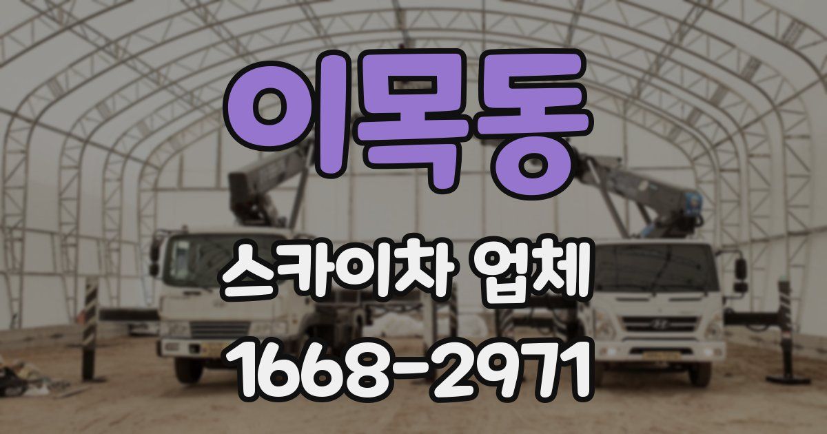이목동 스카이차 업체
