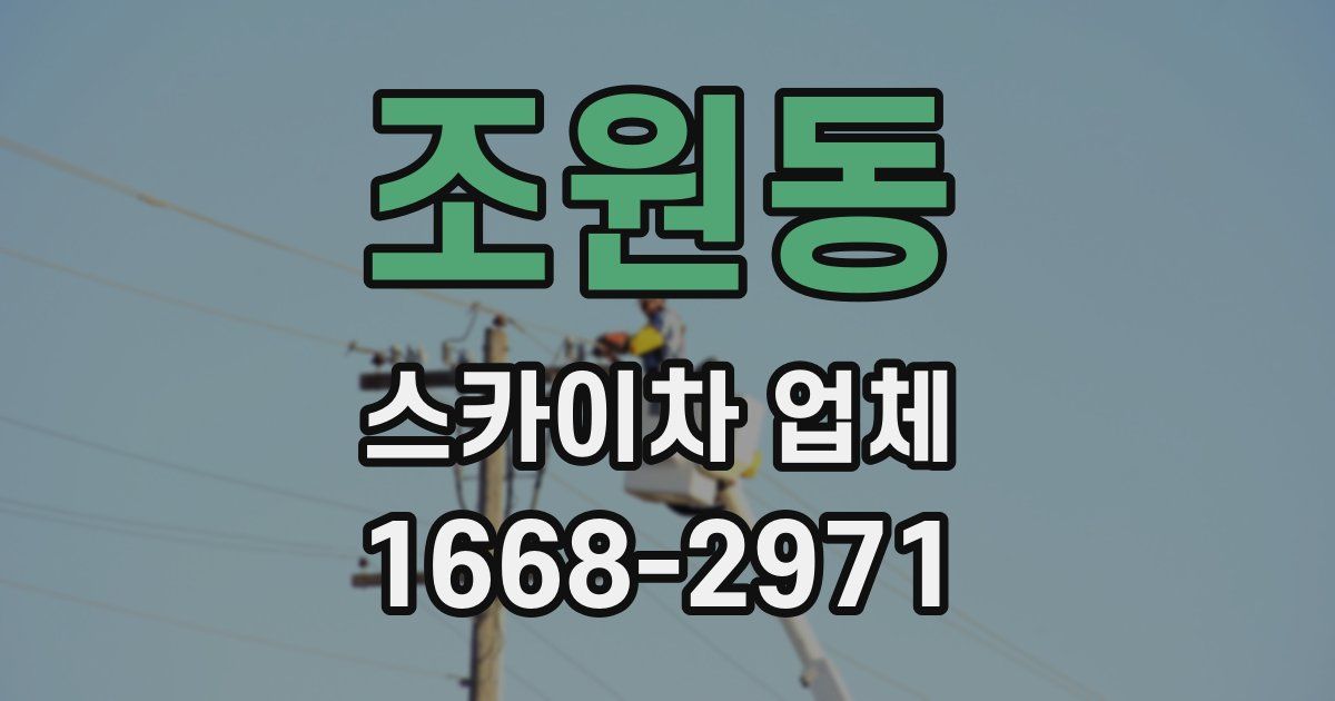 조원동 스카이차 업체