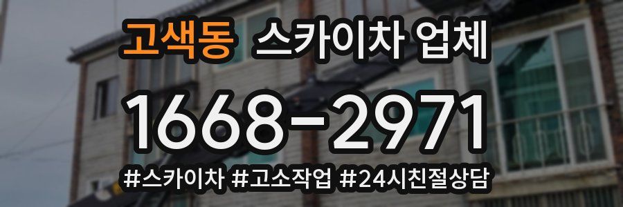 고색동 스카이차 업체