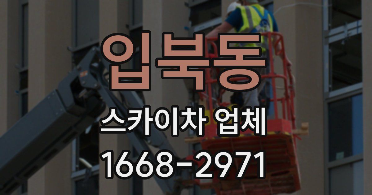 입북동 스카이차 업체