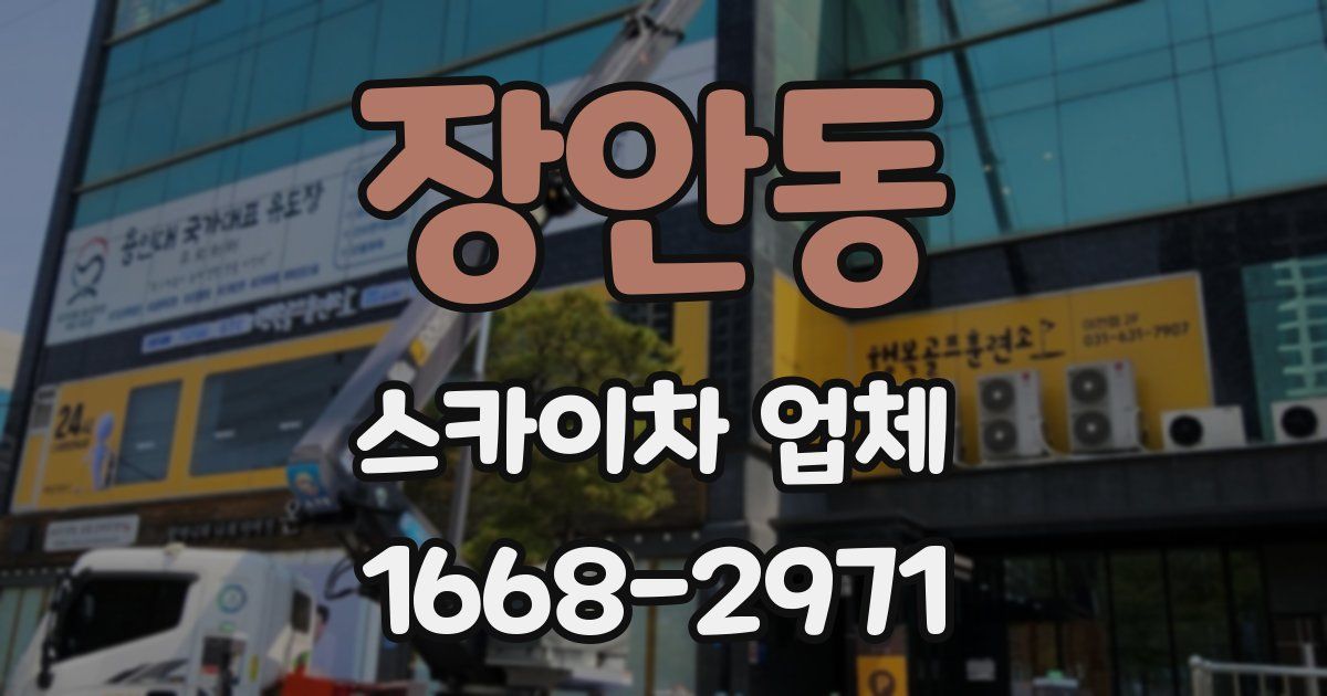 장안동 스카이차 업체