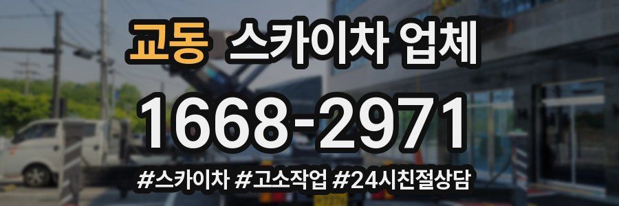 교동 스카이차 업체