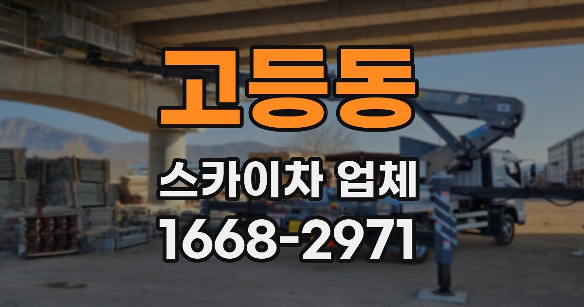 고등동 스카이차 업체