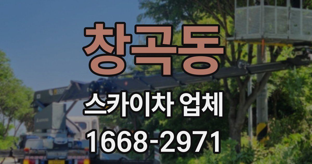창곡동 스카이차 업체