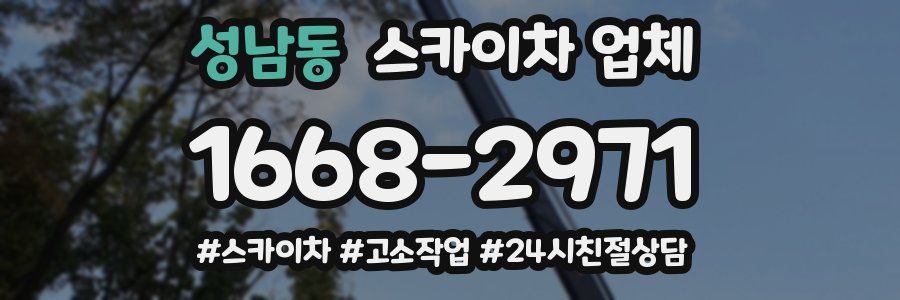 성남동 스카이차 업체
