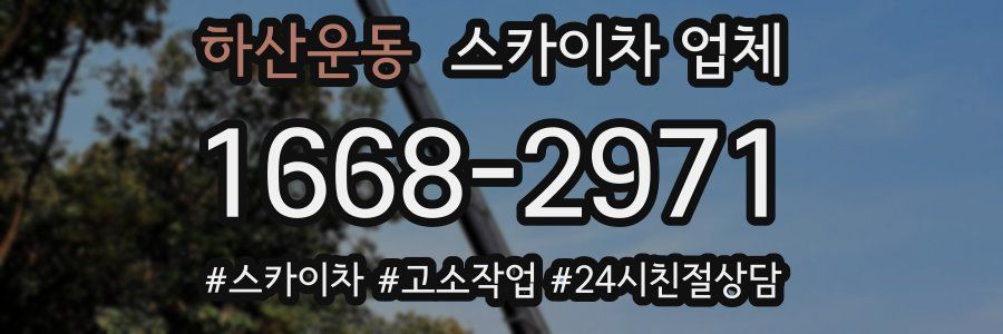 하산운동 스카이차 업체