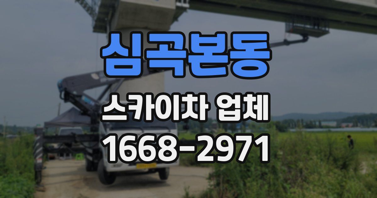 심곡본동 스카이차 업체
