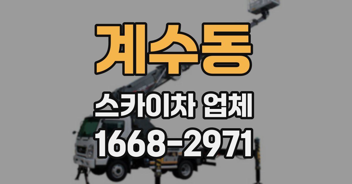 계수동 스카이차 업체