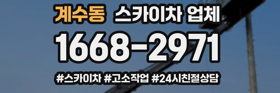 계수동 스카이차 업체