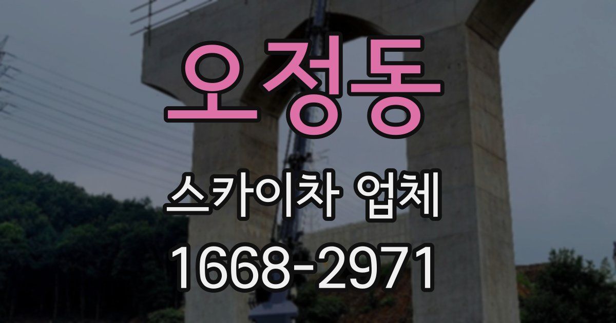 오정동 스카이차 업체